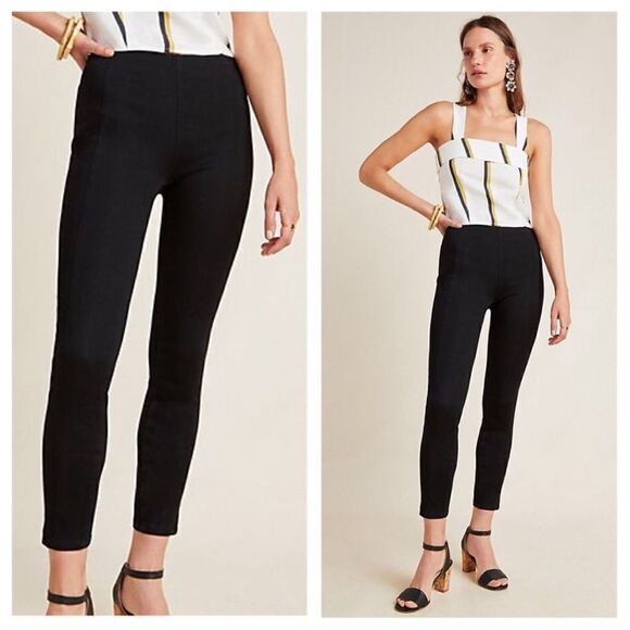 PILCRO High-Rise Denim Leggings Black Pull On - Picture 1 of 8